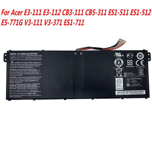 Batteries Nouvelles batteries AC14B8K pour ordinateur portable pour Acer Nitro 5 AN51551 Predator Helios 300 N17C1 pour Acer Aspire 5 A51551G N17C4 A71771G