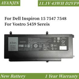 Batterijen Nieuwe D2VF9 -laptopbatterij voor Dell Inspiron 15 7547 7548 voor Vostro 5459 Sereis 0pxr51 0YGR2V P41F P68G 4P8PH PXR51 11.1V 43WH