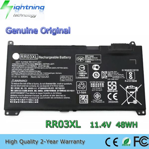 Baterías nuevas rr03xl originales genuinos 11.4V 48WH BATERÍA DE LA PORPORTADORA PARA HP Probook 430 440 450 455 470 G4 851610850