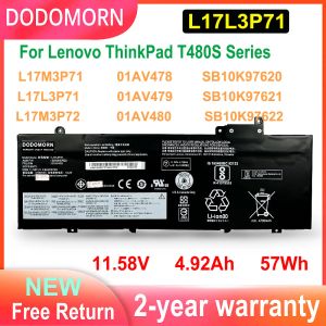 Batteries nouvelles L17L3P71 Batterie d'ordinateur portable pour Lenovo Thinkpad T480S Series L17M3P71 L17M3P72 01AV478 01AV479 01AV480 SB10K97620 SB10K97621