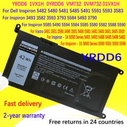 Batteries Nouvelles batteries YRDD6 pour Dell Vostro 3491 3501 3590 3490 3591 5490 5581 5481 3400 3401 3405 3500 Latitude 3300 3401 3379 ordinateur portable