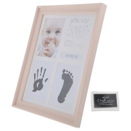 Batterijen Pasgeboren voetafdruk Keeping Infant Picture Frame Boy Mom Gifts For Boys Girls Baby Hand Kit Handafdruk