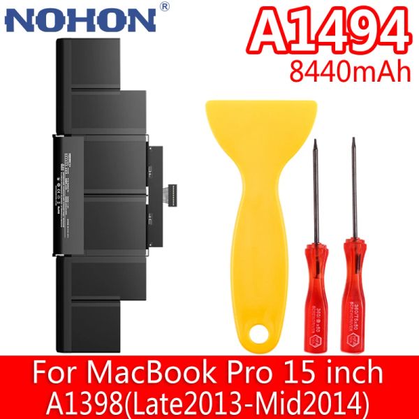 Baterías Nohon A1494 batería de laptop para MacBook Pro 15 pulgadas Retina A1398 finales de 2013 Mid 2014 A1417 ME293 ME294 MC975 BATAS