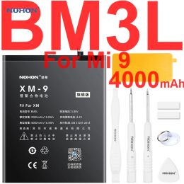 Batteries Batterie Nohon pour Xiaomi MI 9 BM3L 3900MAH4000MAH HAUTE CAPILITÉ TÉLÉPHONE BATTÉRIES DE LIPOLYMER DE TÉLÉPHON