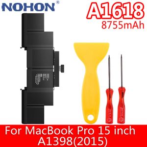 Batteries Nohon ordinateur portable Batters A1618 pour Apple MacBook Pro 15 pouces Retina A1398 2015 ME664 ME665 MC975 MC976 ME293 ME294 BateRia Notebook