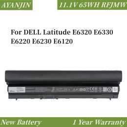 Batteries RFJMW 11.1V 65Wh Batters pour ordinateur portable pour Dell Latitude E6120 FRR0G KJ321 K4CP5 J79X4 E6320 E6330 E6220 E6230