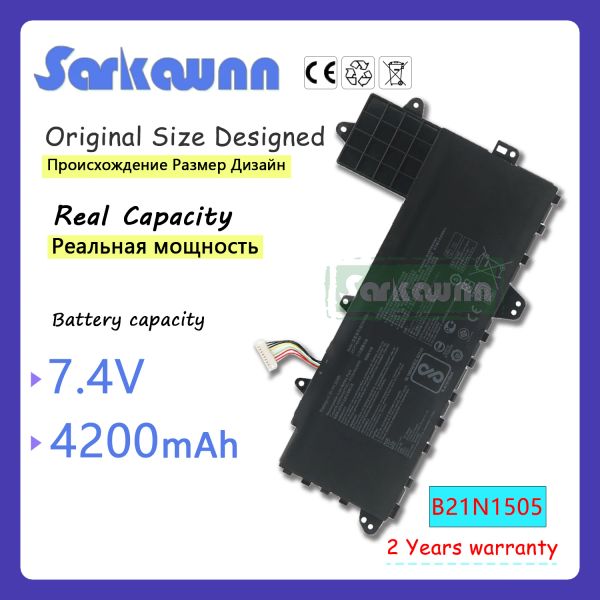 Batteries Sarkawnn 2Cells B21N1505 (avec grilles 16/25) Batterie pour ordinateur portable pour ASUS E402M E402MA E402S E402NA