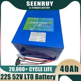 Batterijen Seenruy 22-serie 52V 40Ah lithiumbatterij Lto voor 3500W 4000W elektrische scooter Motorcyclus Drop Delivery Elektronicalading Dhzx5