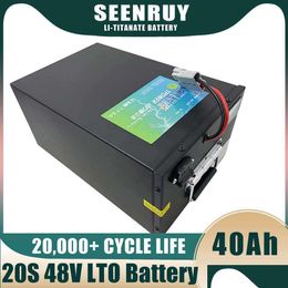 Batteries Seenruy LTO 48V 40AH Lithium Titanate Batters BMS 20S pour 3500W Énergie solaire Bicoter Scooter Bicycle RV Drop D DHBMC