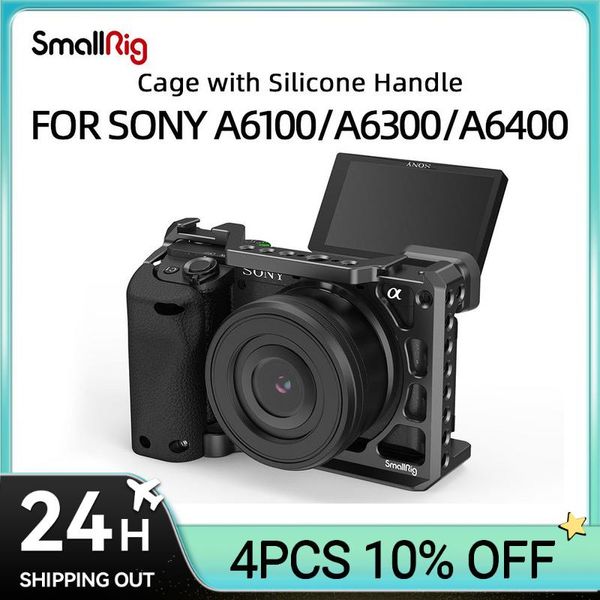 Smallrig Dslr caméra Cage plate-forme pour Sony A6400 avec poignée en Silicone chaussure froide pour Sony A6100/a6300/a6400 caméra 3164