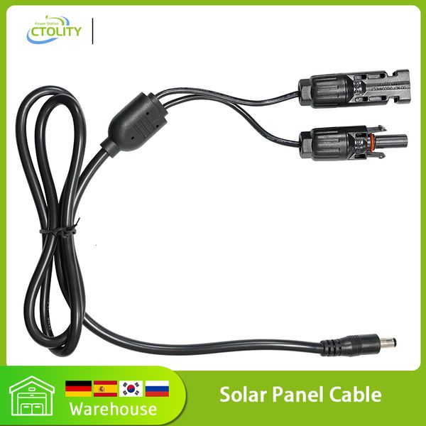 Baterías Conector de panel solar a DC5.5mm * 2.1mm Cable adaptador para Ctolity / Jackery / Bluetti Estación de energía portátil Generador solar 230715