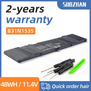 Batterijen Suozhan 11.4V 48WH B31N1535 Laptopbatterij voor ASUS Zenbook UX310 UX310UA UX310UQ UX410 UX410UA UX410UQ U4000U U400UQ RX310U