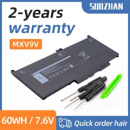 Batterijen Suozhan 7.6V 60Wh MXV9V Laptop Batterij voor Dell Latitude 7300 7400 5300 5310 5300 5310 2in1 Series 5VC2M 05VC2M 829MX 0829MX