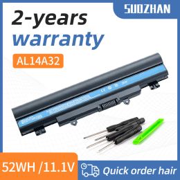 Batterijen Suozhan AL14A32 Laptopbatterij voor Acer E14 E15 E5411 E5421 E5471 E5511 E5551 E5572 E1571 E1571G V3472 V3572 AL14A32