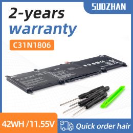Batteries Suozhan C31N1806 3ICP5 / 58/57 Batterie d'ordinateur portable pour Asus Vivobook S330UNEY011 X330UA ADOL13F S13 S330FAEY001T S330UA
