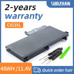 Batterijen Suozhan CI03XL 48WH laptopbatterij voor HP Probook 640 645 650 655 G2 Elitebook 820 G3 Oplaadbare liion -batterij