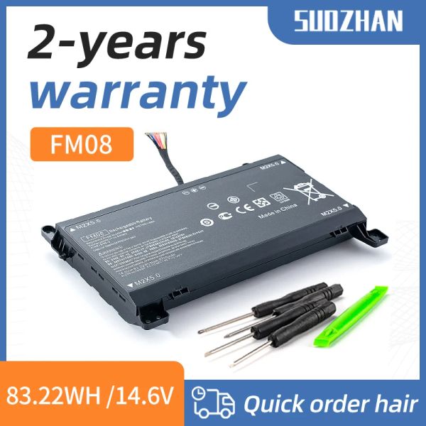 Batteries Suozhan FM08 Connecteur à 12 broches Remplacement des batteries pour ordinateur portable pour HP Omen 17AN014NG TPNQ195 RECHERCHE 922976855