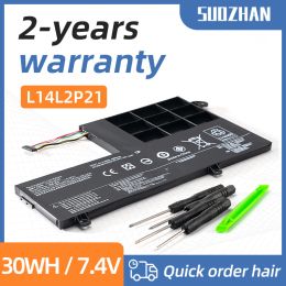 Batteries SUOZHAN L14L2P21 Batterie pour ordinateur portable pour Lenovo Yoga 50014isk S4170 S4175 S4170AMIFI S4135 L14M2P21 2ICP6 / 54/90 7.4V 30WH