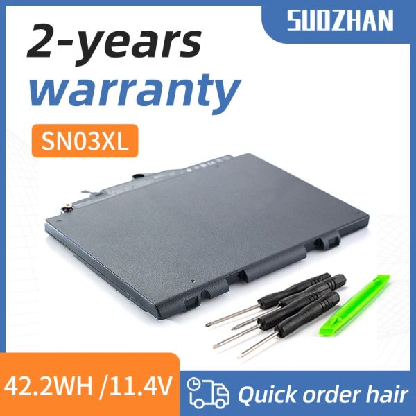 Batteries SUOZHAN SN03XL Batterie pour ordinateur portable pour HP EliteBook 820 725 G3 G4 Série 800514001 800232241 HSTNNUB6T HSTNNDB6V 11.4V 44W