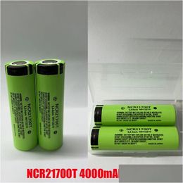 Batterijen Topkwaliteit Ncr21700T 4000Mah 21700T 21700 Batterij 35A 3,7V Afvoer Oplaadbaar Lithium Droge levering Elektronicalading Dhjfn