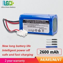 Batteries UGB Nouvelles pour iLife A4 A4S V7 A6 V7S Plus Robot Vacuumer ILife 4S 1P pleine capacité 14.8V 2600mAh 3200mAh Batterie au lithium