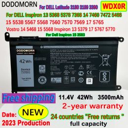 Batterijen WDX0R Laptop Batterij voor Dell Vostro 145468 145471 143480/155568 5581 3583 Inspiron 13 15 5000/7000 Series Batterijen WDXOR