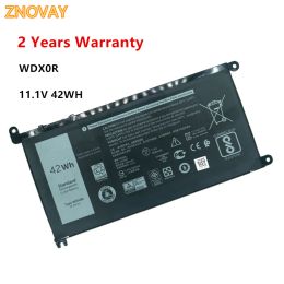 Batteries Znovay 11.4V 42Wh WDX0R 3CRH3 T2JX4 Batterie d'ordinateur portable pour Dell Inspiron 13 7368 147460 15 7560 17 5765 5767 5770 NOTAGE WDXOR