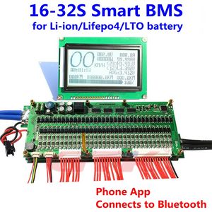 Batterie 16-32S 70A 100A 150A 200A 300A Samrt BMS avec écran LCD à fonction blutooth pour batterie Li-ion Lifepo4 LTO 16S-32S