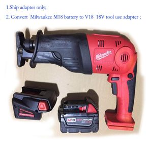Adaptador de batería convierte M18 a V18 uso de herramienta de 18V 0123457117387