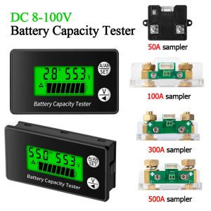 Batterijcapaciteit tester Coulometer DC 8-100V 50A/100A/300A/500A Spanningsstroommeter Ammeter Voltmeter Lifepo Coulomb Teller