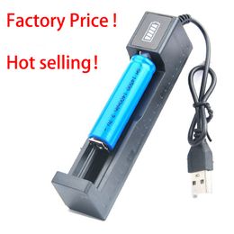 Chargeur de batterie chargeur de batterie au lithium USB à fente unique 3.7V adapté aux batteries 18650 14500 16340 18350 18500