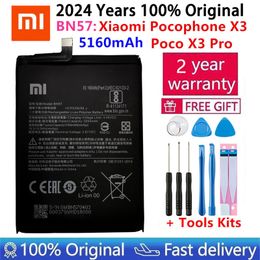 Batterie pour Xiaomi Mi Redmi Remarque Pocophone Poco F1 F2 K20 F3 X3 K30 K40 5 6 7 7A 8 8T 9A 9A 9T 9T 10X 10S 10T 11T 11T Pro Lite