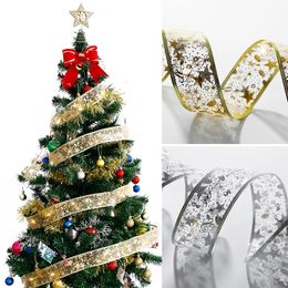Soporte de batería, guirnaldas de luces LED, 1M, 2M, 4M, 5M, 10M, lazos de cinta de Navidad con adornos LED para árbol de Navidad, decoración del hogar de Año Nuevo