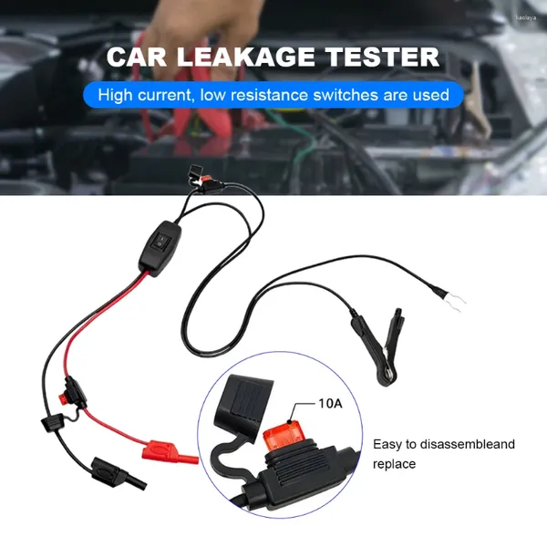 Outil de détection de fuite de batterie u Test de vidange de courant de pince à ressort Aucune puissance avec des outils de diagnostic automobile de fiche de cuivre de 4 mm