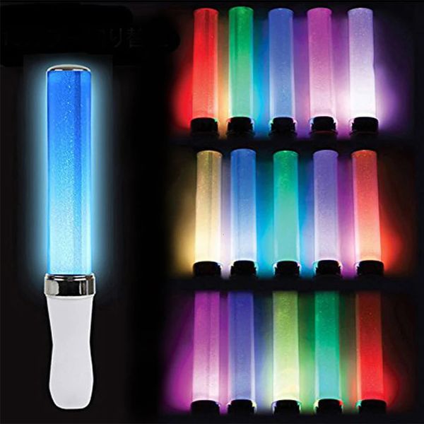 Bâton lumineux alimenté par batterie 15 couleurs changement LED bâton lumineux célébration de fête de mariage Fluorescent Camping concerts vocaux décor 240118