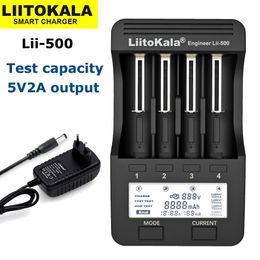 Batterijopslagboxen liitokala lii-500 PD4 300 S1 S2 NIMH Lithium Batterijlader 3.7V 18650 18350 18500 17500 21700 26650 1.2V AAA LCD LADER 230414