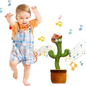 Version batterie Party Novelty Games Toys Favor Dancing Talking Singing cactus Stuffed Plush Toy Electronic avec chanson en pot Early 256Q