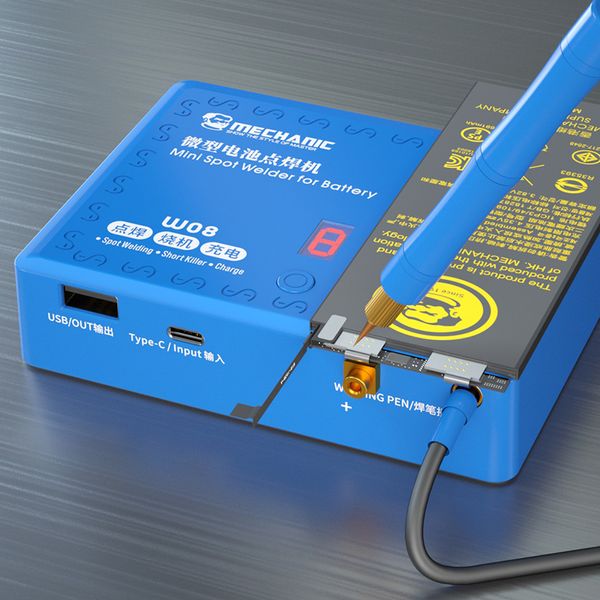 Mecánica de lápiz de soldadura de batería W08 Detector de circuito móvil de energía móvil multifuncional Reparación de teléfonos Máquina de soldadura eléctrica corta