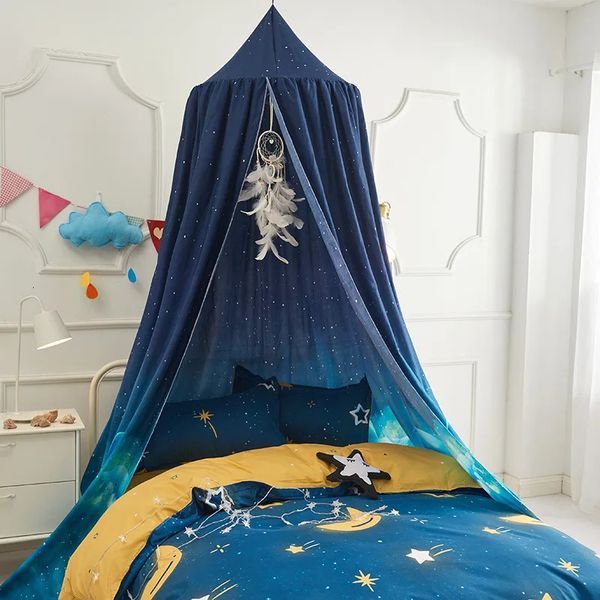 Battilo lit à baldaquin rideau de lit moustiquaire tente pour enfants dôme rond suspendu château intérieur tente de jeu chambre d'enfant Decora 240315