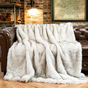 Battilo Nepbont Deken voor Slaapbank Luxe Decor Blanke Zachte Fuzzy Plaid Dekens Winter Warme Gezellige Gooi 240326