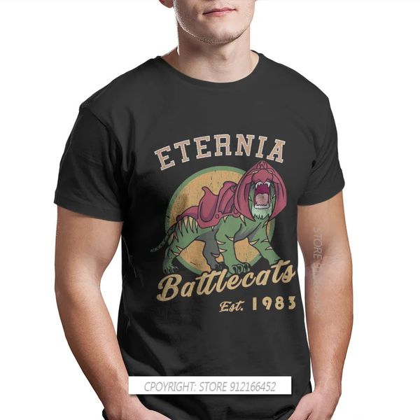 Battlecats Crew Neck Tshirt Heman et le maître de l'univers Battle Cat Grayskull Anime Classic T-shirt Men Tops Plus Size 240419