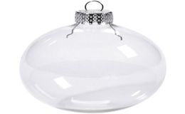 Bauble Noël décoration 80 mm en verre transparent Balles de mariage ornements de Noël DHF369064962