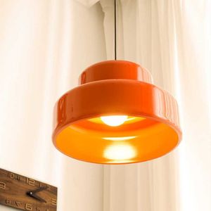 Bauhaus vintage oranje kroonluchters middeleeuws restaurant LED plafondlamp Noordelijke retro slaapkamer decoratiestudie hanglampen 0209