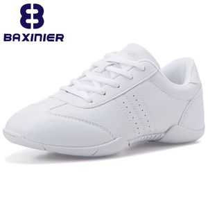 Baxinier Girls Encouragez les femmes White Cheerleading Dance Sneakers Youth Shool Shoes Walking Training Training Tennis L2405 L2405