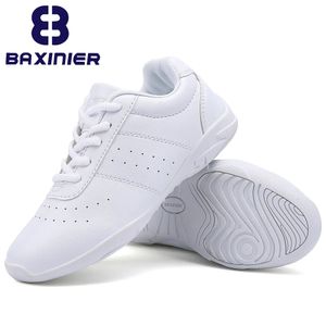Baxinier Girls Cheer Shoes Chaussures White Cheerleading Dance Sneakers For Women Youth Shool Walking Athletic Training Tennis 240516