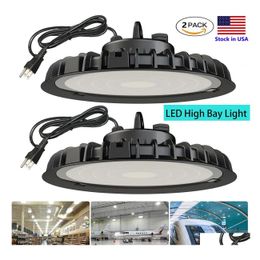 Bay High Bay 100W 200W 300W Super Bright Warehouse LED UFO Lights Factory Shop Gym Light Lamp Industrial Drop Levering Lighting DHS5W