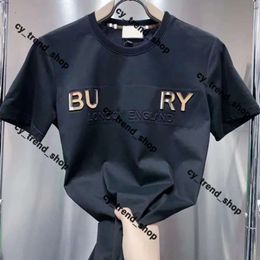 Bayberry Shirt Bembury Shirt Designer Fashion Luxe Berberry Shirt Casual Heren Dames Puur katoen Oversized T-shirt Letter bedrukt paren Tee Burrberies Tshirt 115
