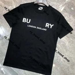 Bayberry Shirt Bembury Shirt Diseñador Moda Lujo Berberry Shirt Casual Hombres Mujeres Algodón puro Camiseta de gran tamaño Letra Impresa Parejas Tee Burrberies Camiseta 345