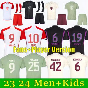 Bayern Soccer Jerseys Kane Football Shirt Sane Kimmich Munich Muller Davies Coman 2023 2024 Home Goretzka Gnabry Mane Jersey Musiala Men Kid Kit sets uniformes