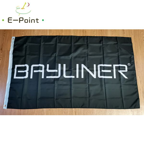 Drapeau de bateaux Bayliner noir 3*5 pieds (90cm x 150cm), bannière de décoration en Polyester, drapeau volant de jardin de maison, cadeaux de fête